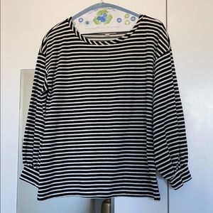 Striped velvet top